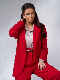 Деловой костюм ISSA Plus модель 15051_красный Фото