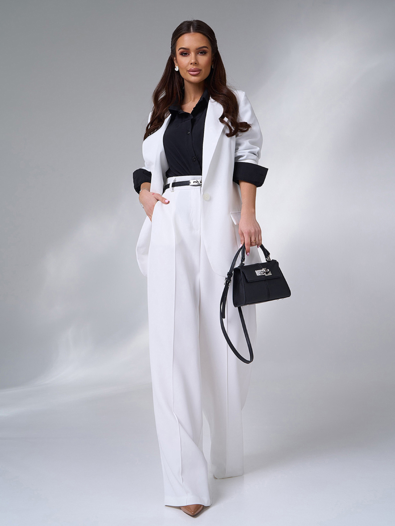 Діловий костюм ISSA Plus модель 15051_молочный Фото