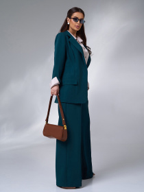 Діловий костюм ISSA Plus Модель 15051_темно_зеленый Фото