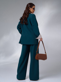 Діловий костюм ISSA Plus Модель 15051_темно_зеленый Фото