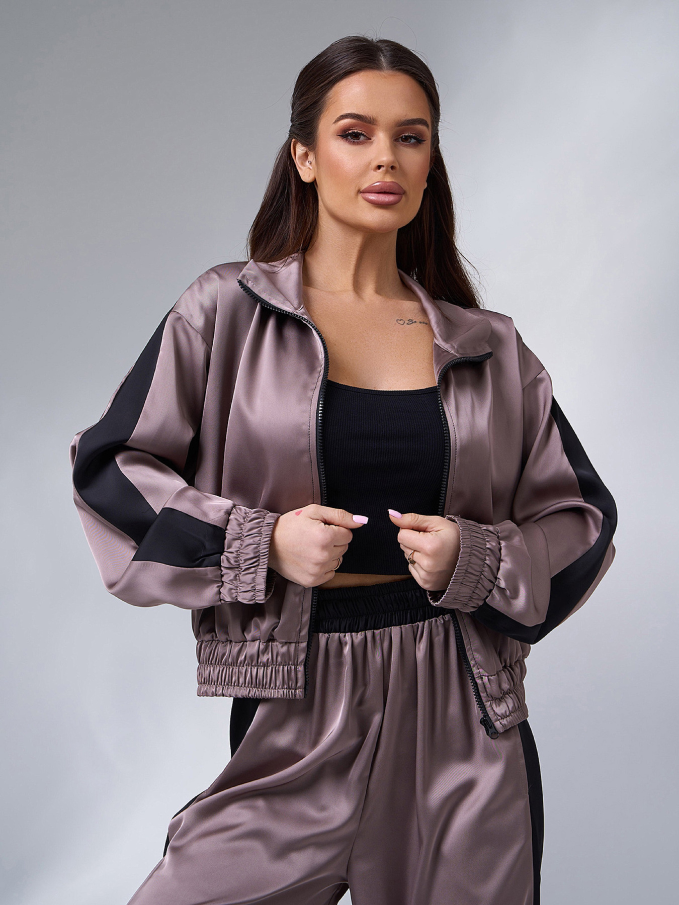 Костюм ISSA Plus модель 15054_темно_бежевый Фото