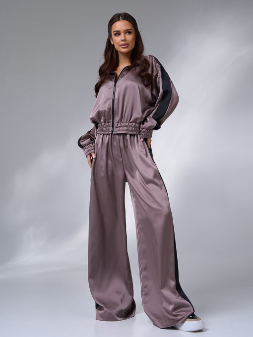 Повседневный костюм ISSA Plus модель 15054_темно_бежевый Фото