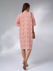 Платье миди ISSA Plus модель 15091_оранжевый Фото