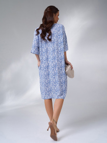 Платье миди ISSA Plus модель 15091_синий Фото