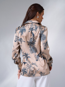 Сорочка повсякденна ISSA Plus модель 15092_бежевый Фото