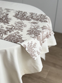 Раннер-дорожка для обеденного стола DUCK водоотталкивающая бежевая Ecotton модель 25004 Фото