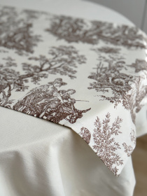 Раннер-дорожка для обеденного стола DUCK водоотталкивающая бежевая Ecotton модель 25004 Фото