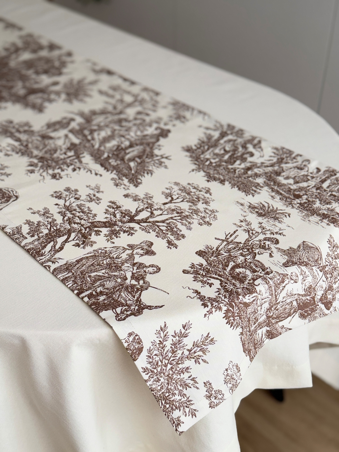 Ранер-доріжка для обіднього столу DUCK водовідштовхуюча бежева Ecotton модель 25004 Фото