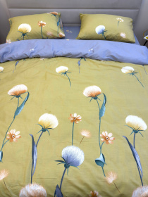 Комплект постільної білизни з Кульбабами гірчичний Ecotton модель 23751-21211 Фото