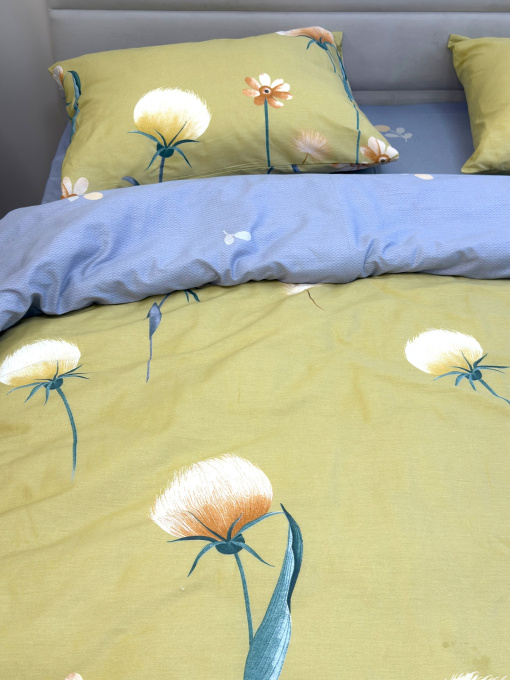 Комплект постельного белья с Одуванчиками горчичный Ecotton модель 23751-21211 Фото