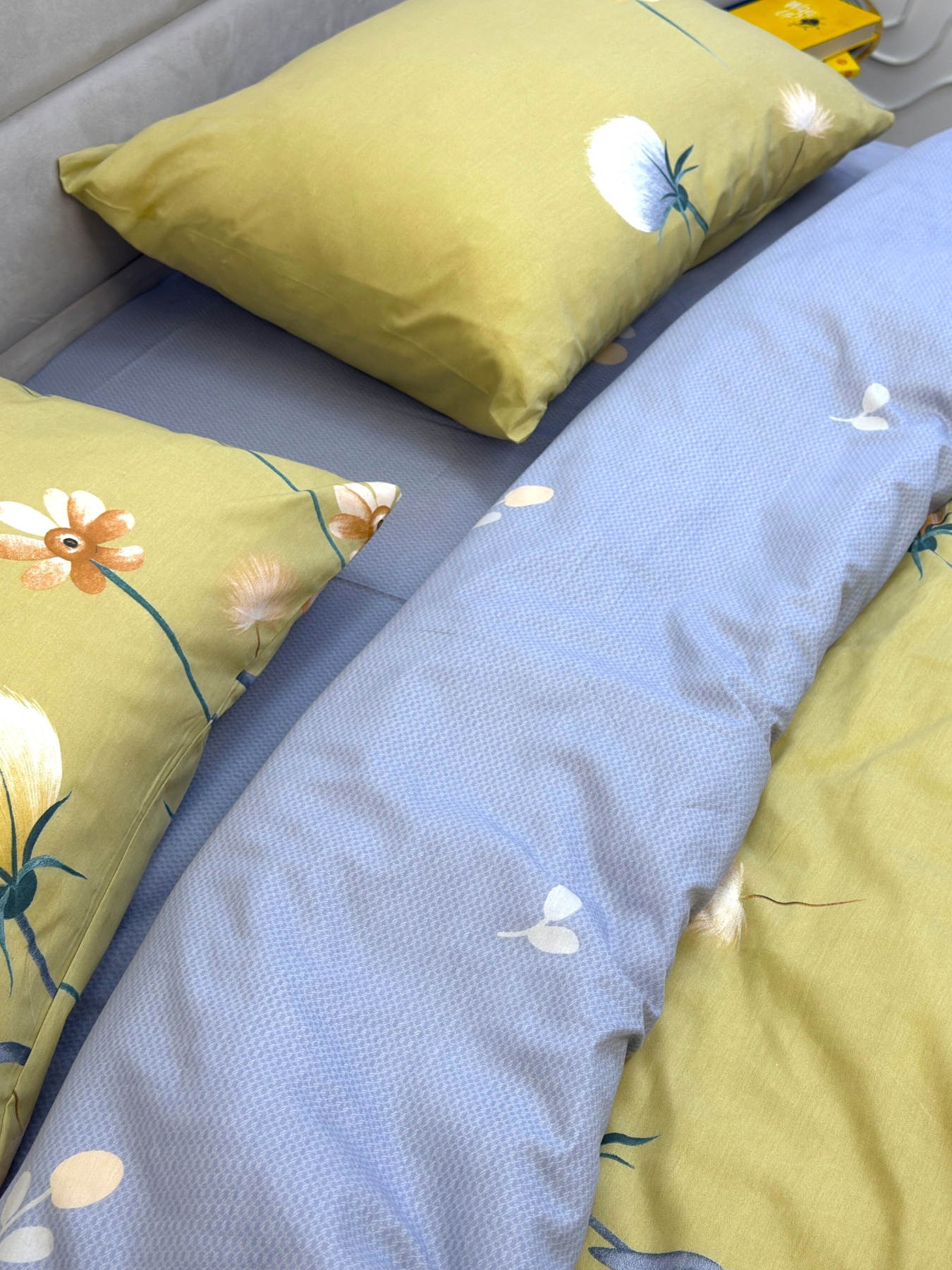 Комплект постільної білизни з Кульбабами гірчичний Ecotton модель 23751-21211 Фото