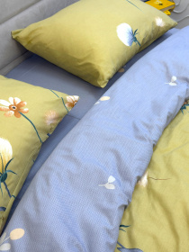 Комплект постільної білизни з Кульбабами гірчичний Ecotton модель 23751-21211 Фото