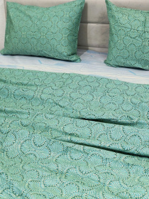 Комплект постільної білизни зелений Турецький огірок Ecotton модель 23663 Фото