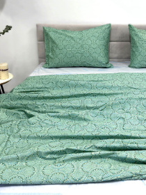 Комплект постільної білизни зелений Турецький огірок Ecotton модель 23663 Фото