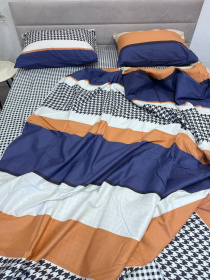 Комплект постільної білизни синя Геометрія Ecotton модель 23666-21215 Фото