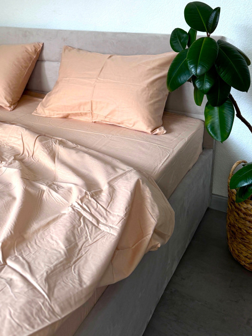 Комплект постельного белья полуторный однотонный бежевый (159А) Ecotton модель 22901 Фото