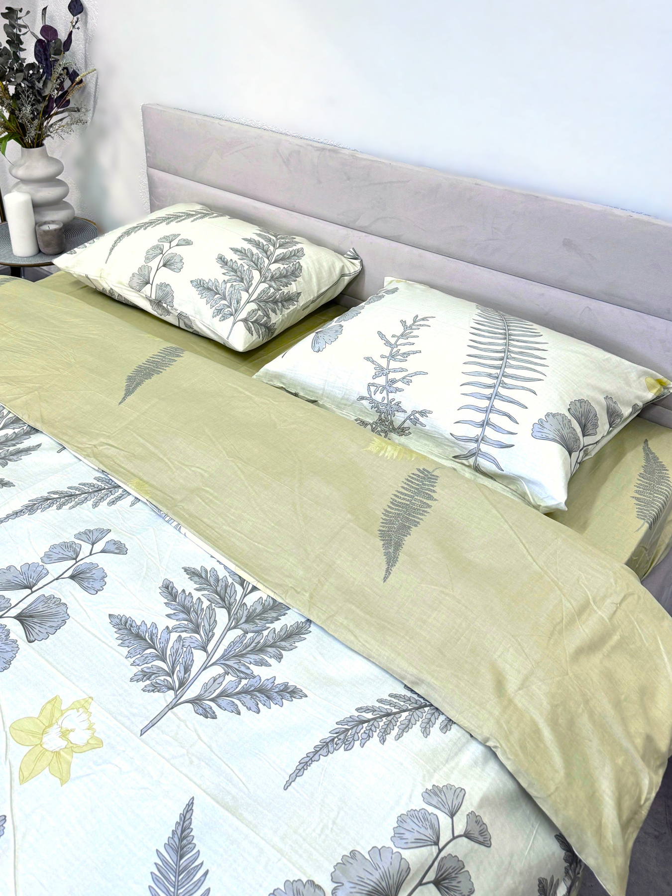 Комплект постільної білизни полуторний сатин білий (рис. 24305) Ecotton модель 24800 Фото