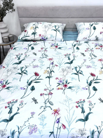 Комплект постельного белья из сатина с полевыми цветами Ecotton модель 24802-24307 Фото