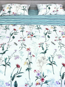 Комплект постільної білизни із сатину з польовими квітами Ecotton модель 24802-24307 Комплект постільної білизни із сатину з польовими квітами Ecotton модель 24802-24307 Фото