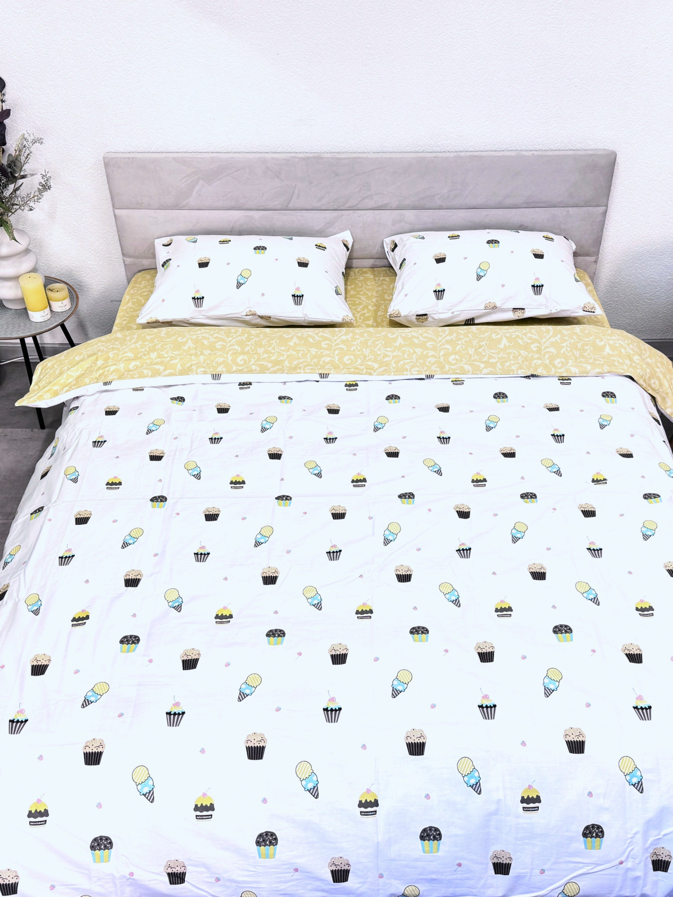 Комплект постельного белья полуторный сатин белый (рис. 24310) Ecotton модель 24804 Фото