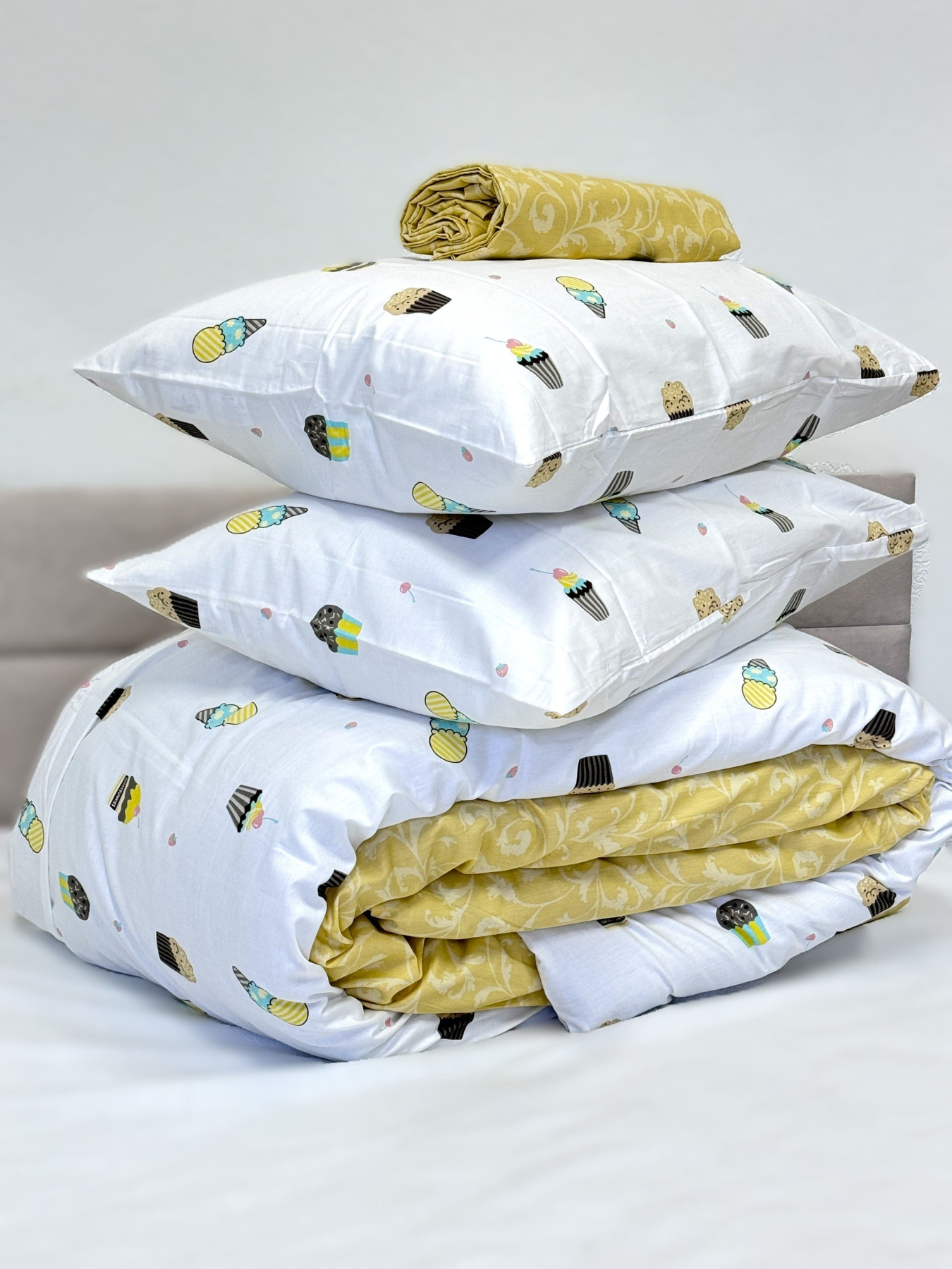 Комплект постельного белья полуторный сатин белый (рис. 24310) Ecotton модель 24804 Фото