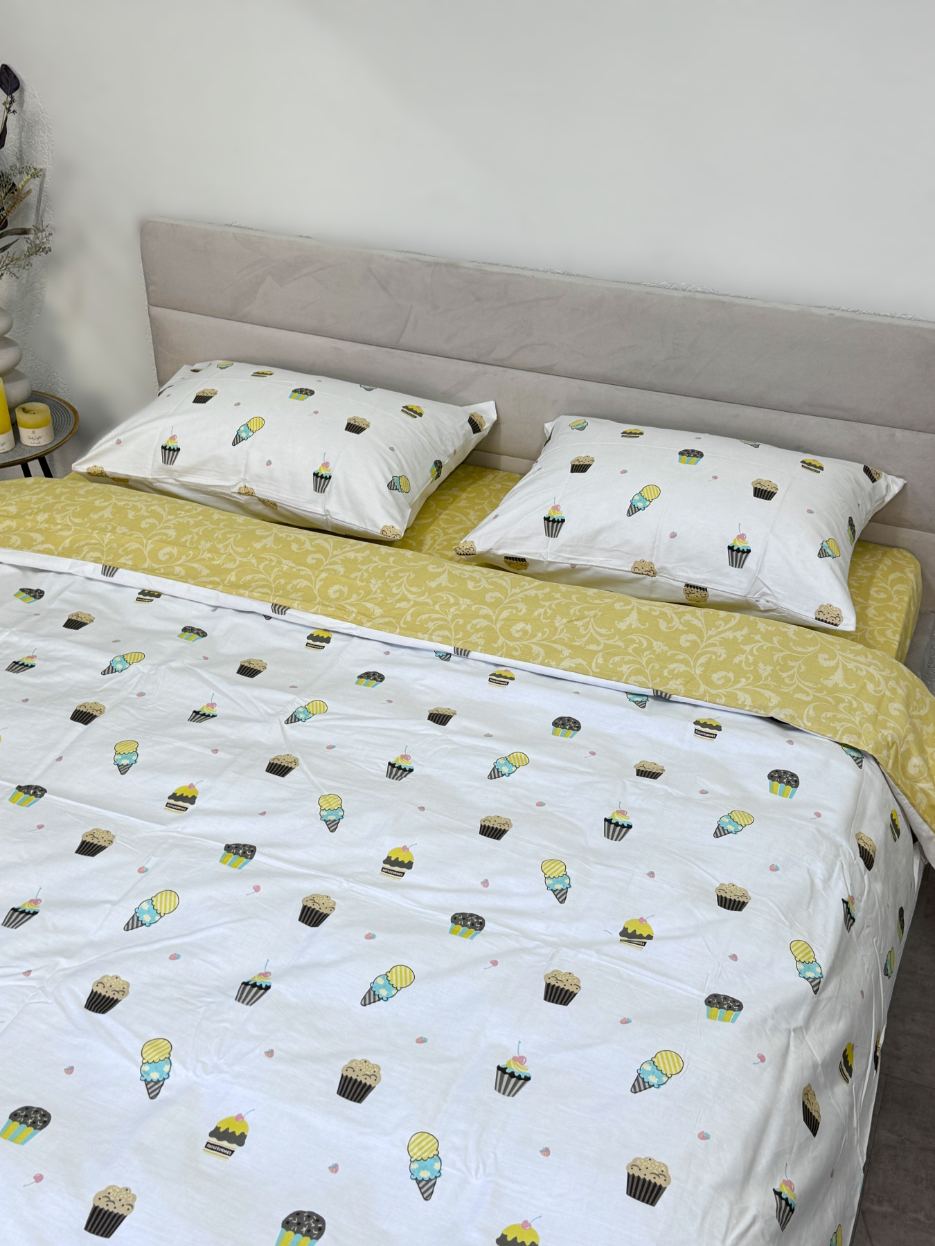 Комплект постельного белья полуторный сатин белый (рис. 24310) Ecotton модель 24804 Фото