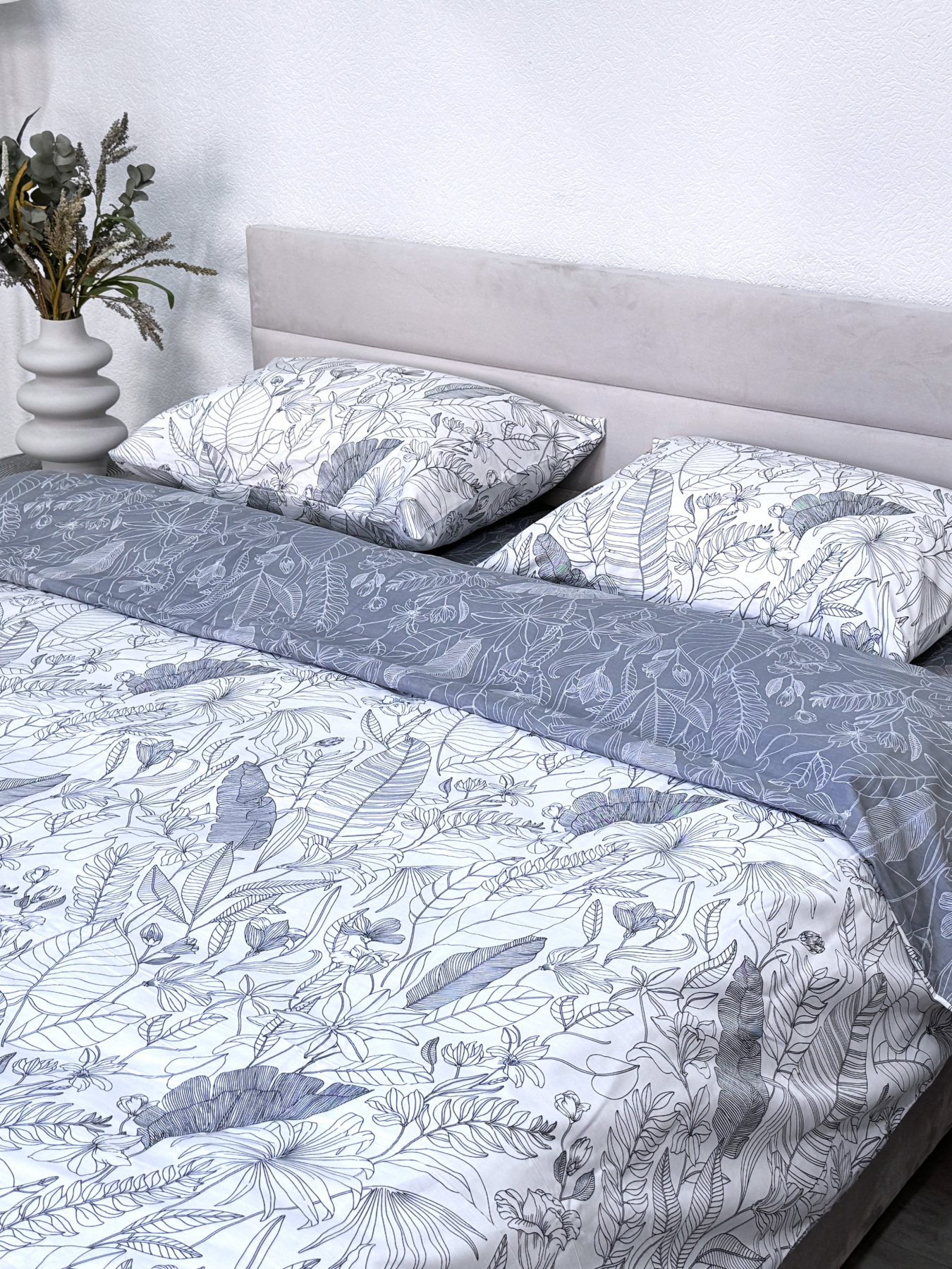 Комплект постільної білизни полуторний сатин білий (рис. 24312) Ecotton модель 24805 Фото