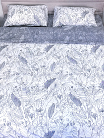 Комплект постільної білизни полуторний сатин білий (рис. 24312) Ecotton модель 24805 Фото