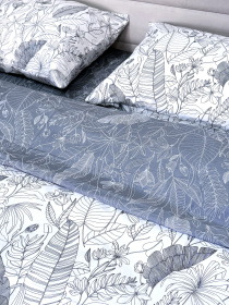 Комплект постільної білизни полуторний сатин білий (рис. 24312) Ecotton модель 24805 Фото