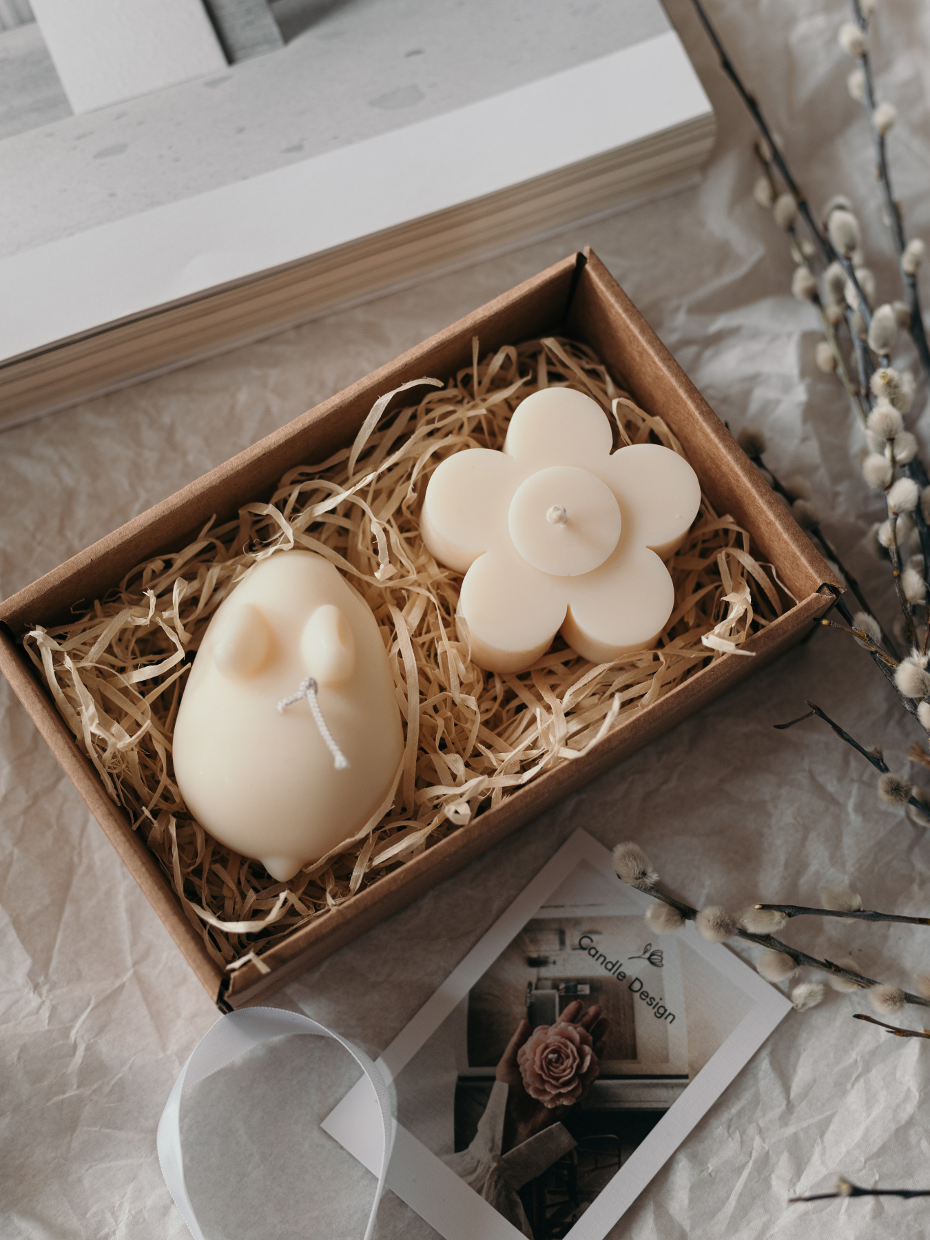 Набор ароматических свечей "Весенняя симфония" из натурального оливкового воска Candle Design модель 200.0093 Фото