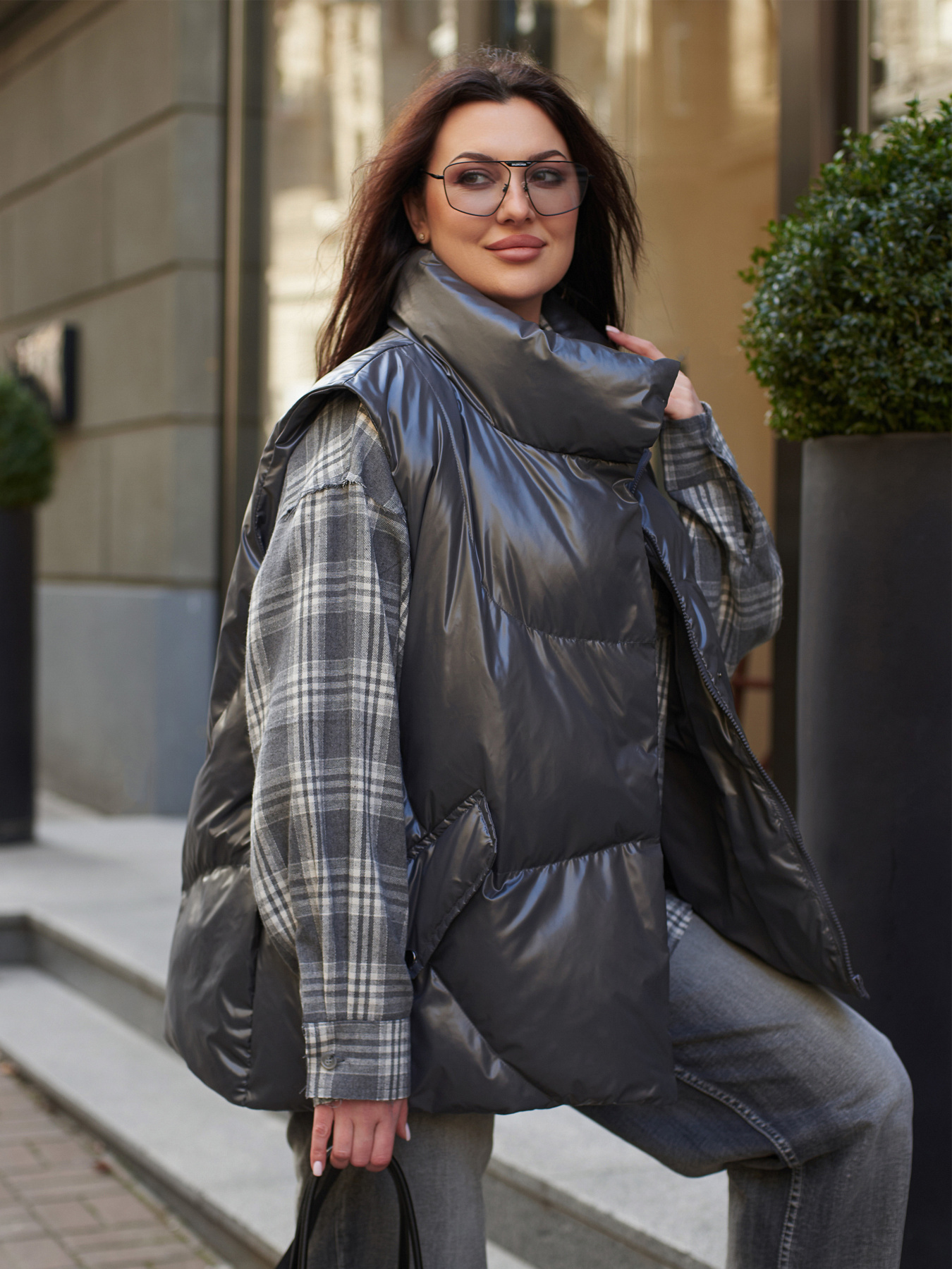 Жилет с утеплителем Jadone Fashion модель Sting_grafit Фото