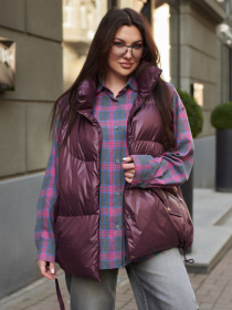 Утеплений жилет Jadone Fashion модель Sting_marsala Фото