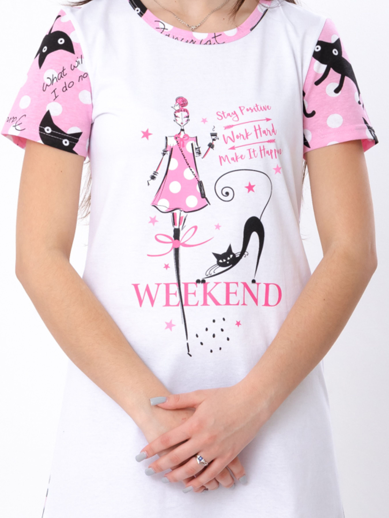 Ночная рубашка Носи своє модель 6019-002-33-1-cat-rozhevij Ночная рубашка Носи своє модель 6019-002-33-1-cat-rozhevij Фото