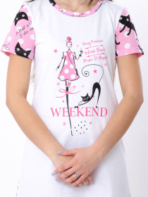 Ночная рубашка Носи своє модель 6019-002-33-1-cat-rozhevij Ночная рубашка Носи своє модель 6019-002-33-1-cat-rozhevij Фото