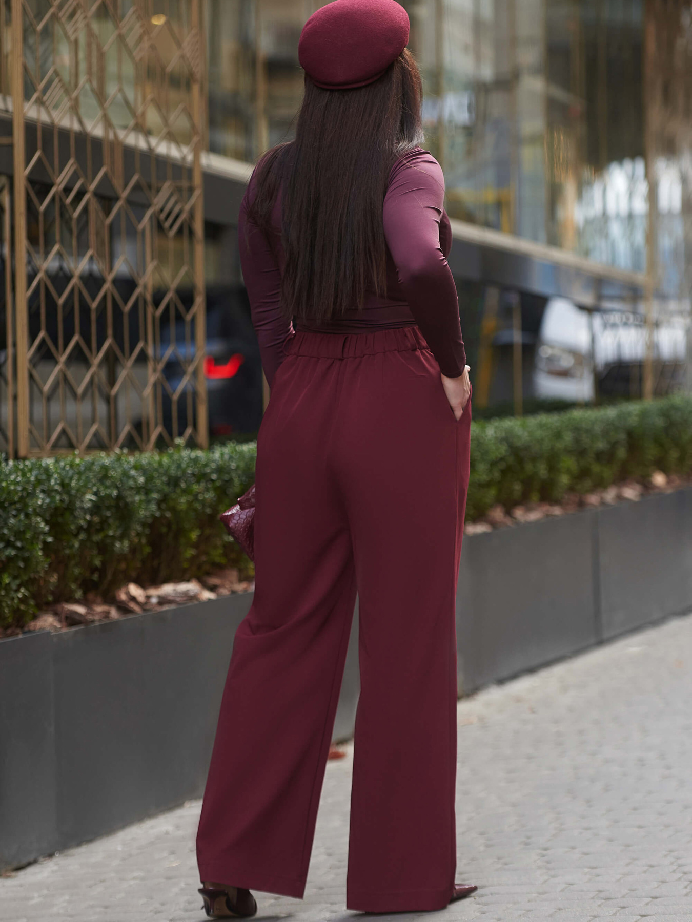 Повсякденні штани Jadone Fashion модель КBryuky_Temis_burgundiN Фото