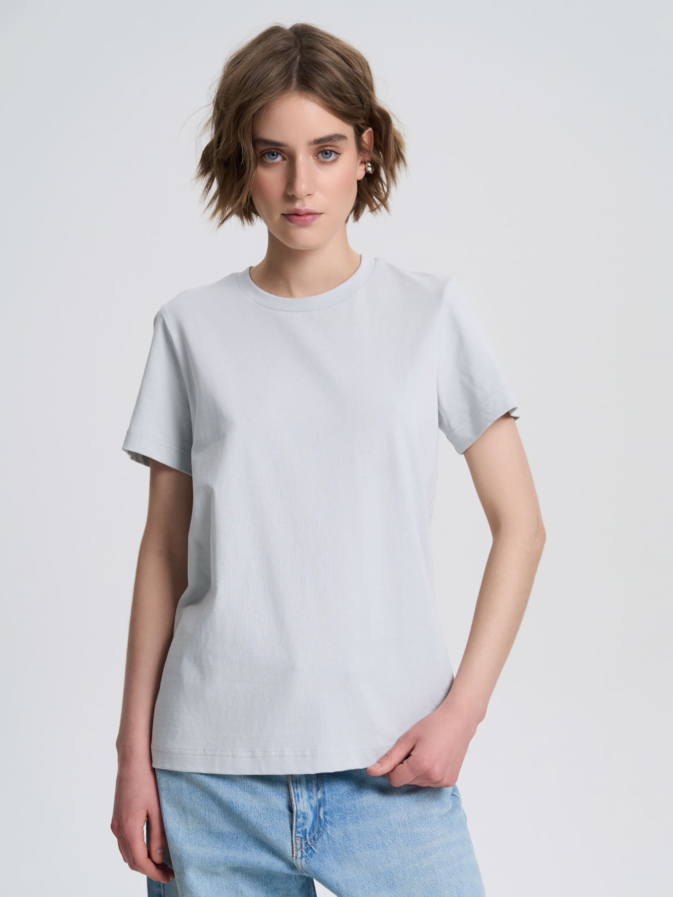 Футболка Роза модель 231107_light_grey Фото