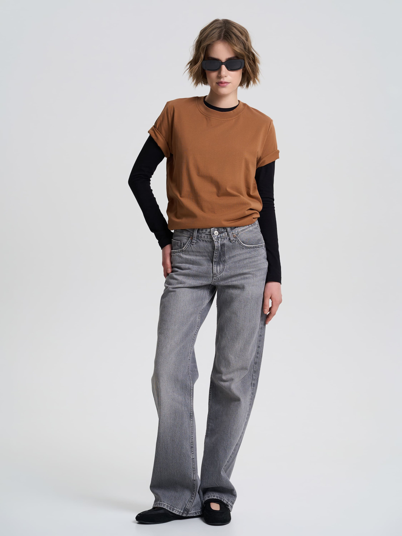 Футболка Роза модель 231104_light_brown Фото