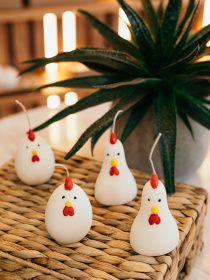 Ароматическая свеча "Курочка", аромат - "Бренди-груша", из натурального оливкового воска Candle Design модель 140.2020 Фото