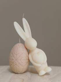 Аромасвечка "Заяц любви", аромат - "Ежевика & шампанское", натуральный пчелиный воск Candle Design модель 140.2010 Фото