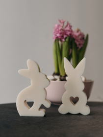 Аромасвечка "Заяц любви", аромат - "Ежевика & шампанское", натуральный пчелиный воск Candle Design модель 140.2013 Фото