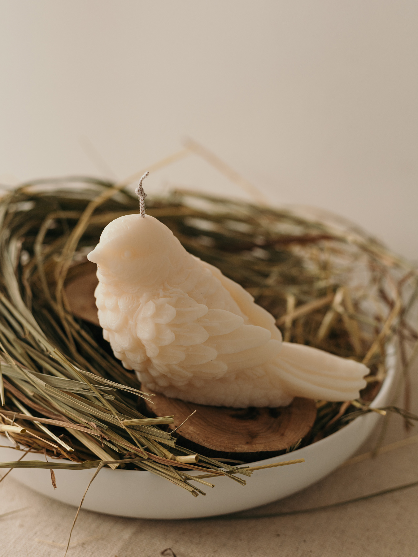 Ароматическая свеча "Птичка S", аромат - "Цвет вишни", из натурального оливкового воска Candle Design модель 140.2023 Фото