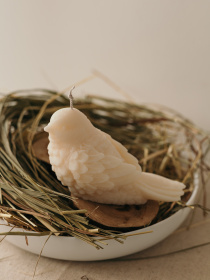 Ароматическая свеча "Птичка S", аромат - "Цвет вишни", из натурального оливкового воска Candle Design модель 140.2023 Фото