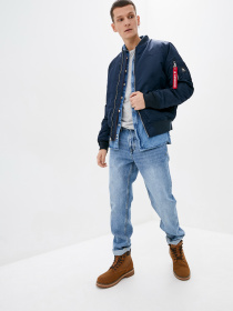 Бомбер Airboss модель 037600853221_blue Бомбер Airboss модель 037600853221_blue Фото