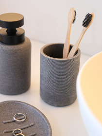 Подставка для зубных щеток "London" серая MBM MY HOME модель BA-41 GRAY Фото