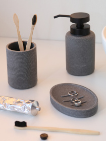 Подставка для зубных щеток "London" серая MBM MY HOME модель BA-41 GRAY Фото