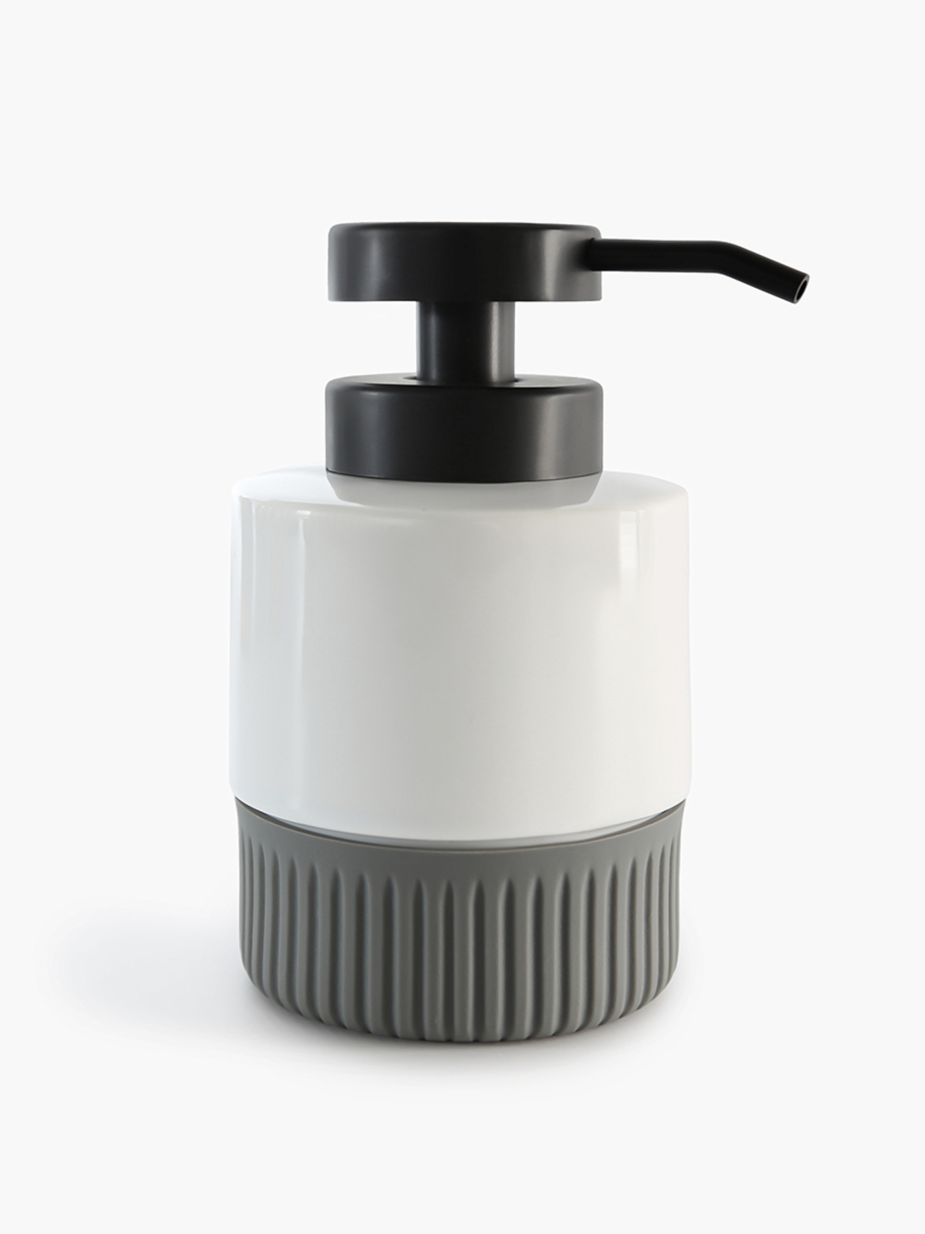 Диспенсер для рідкого мила "Stockholm" білий/сірий MBM HOME модель BA-44 WHITE/GRAY Фото