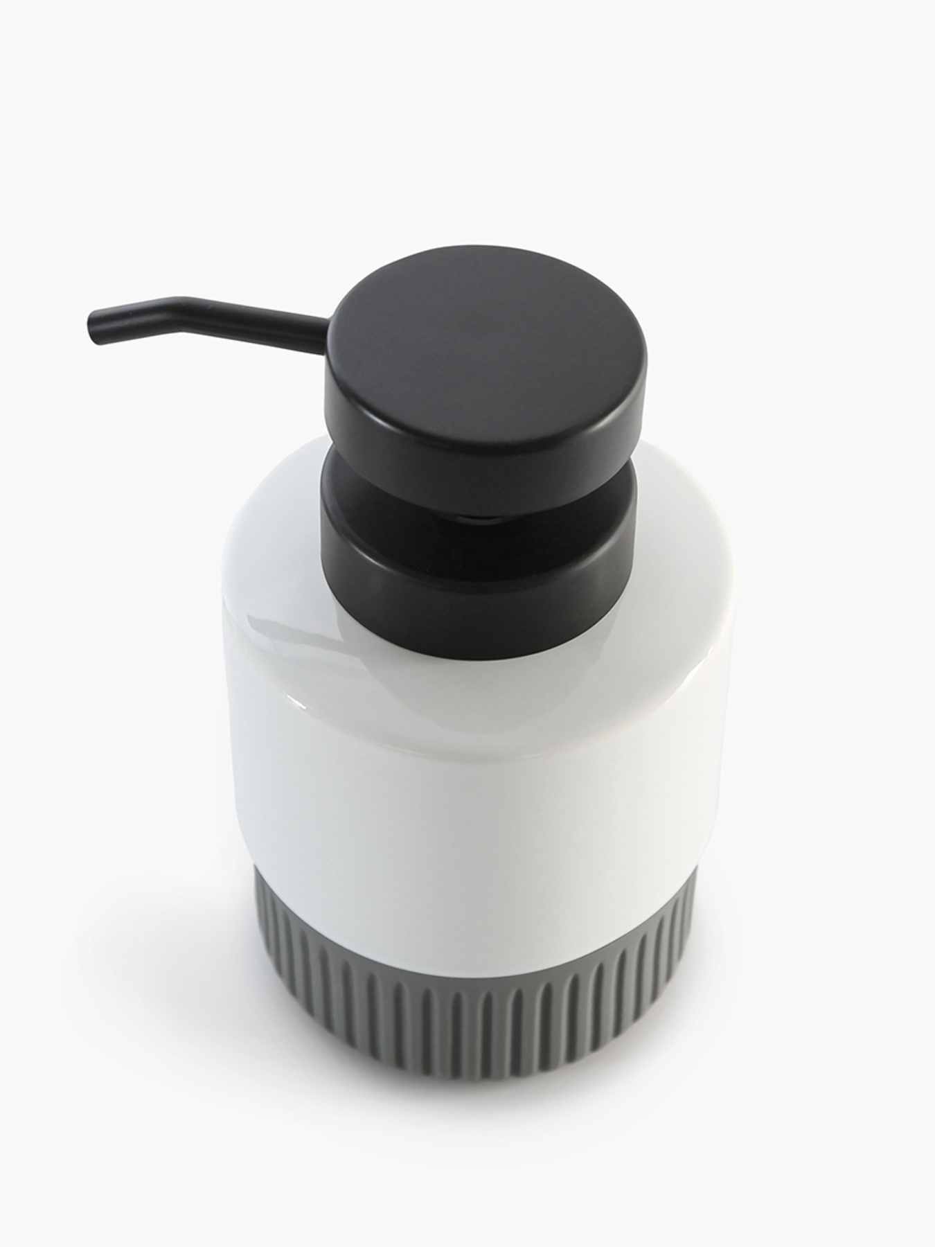 Диспенсер для рідкого мила "Stockholm" білий/сірий MBM HOME модель BA-44 WHITE/GRAY Фото