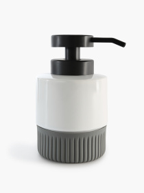 Диспенсер для рідкого мила "Stockholm" білий/сірий MBM HOME модель BA-44 WHITE/GRAY Фото