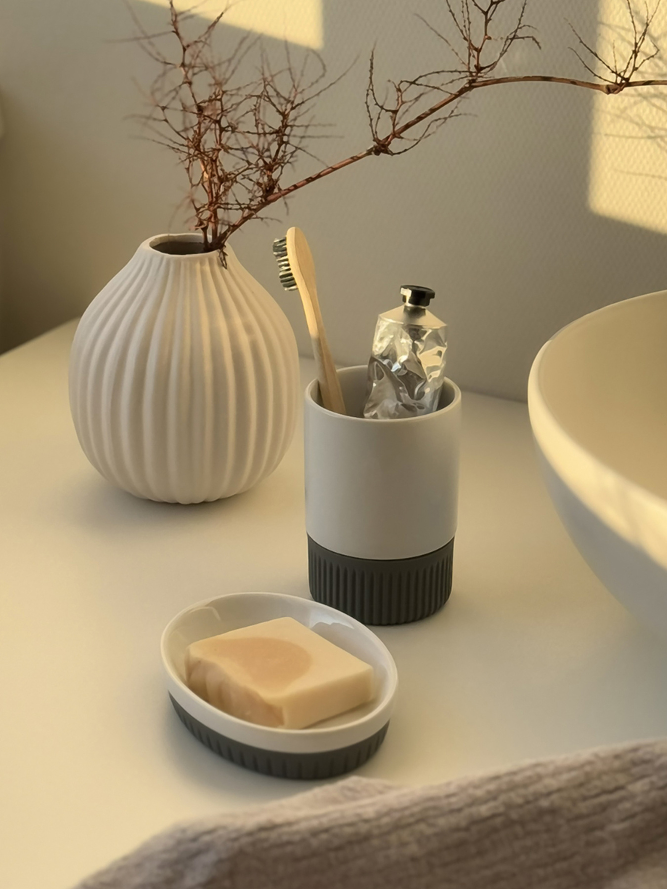 Мыльница "Stockholm" белая/серая MBM HOME модель BA-45 WHITE/GRAY Мыльница "Stockholm" белая/серая MBM HOME модель BA-45 WHITE/GRAY Фото