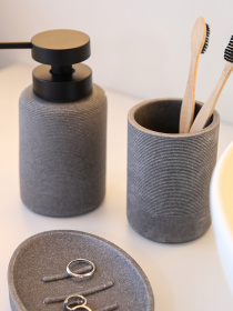 Набор аксессуаров для ванной комнаты серый "London" MBM MY HOME модель MVM-MH-44 GRAY Фото